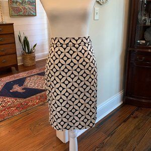 J Crew Factory Geometric print pencil skirt